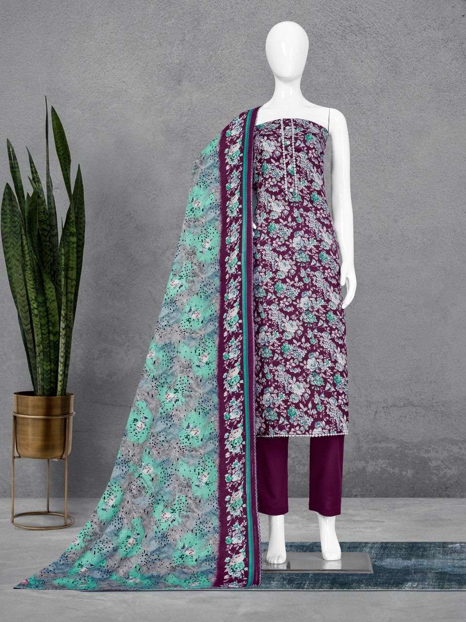 LAJJO-1949 BY BIPSON 1949-A TO 1949-D SERIES DESIGNER SUITS BEAUTIFUL FANCY COLORFUL STYLISH PARTY WEAR & OCCASIONAL WEAR PASHMINA JACQUARD DRESSES AT WHOLESALE PRICE