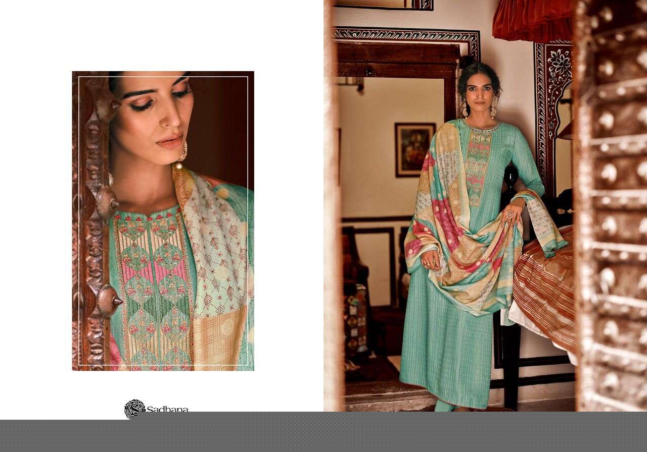 ISMAAL BY SADHANA FASHION 10041 TO 10048 SERIES BEAUTIFUL STYLISH SUITS FANCY COLORFUL CASUAL WEAR & ETHNIC WEAR & READY TO WEAR PURE PASHMINA PRINT DRESSES AT WHOLESALE PRICE