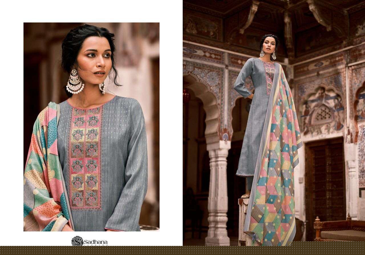 ISMAAL BY SADHANA FASHION 10041 TO 10048 SERIES BEAUTIFUL STYLISH SUITS FANCY COLORFUL CASUAL WEAR & ETHNIC WEAR & READY TO WEAR PURE PASHMINA PRINT DRESSES AT WHOLESALE PRICE