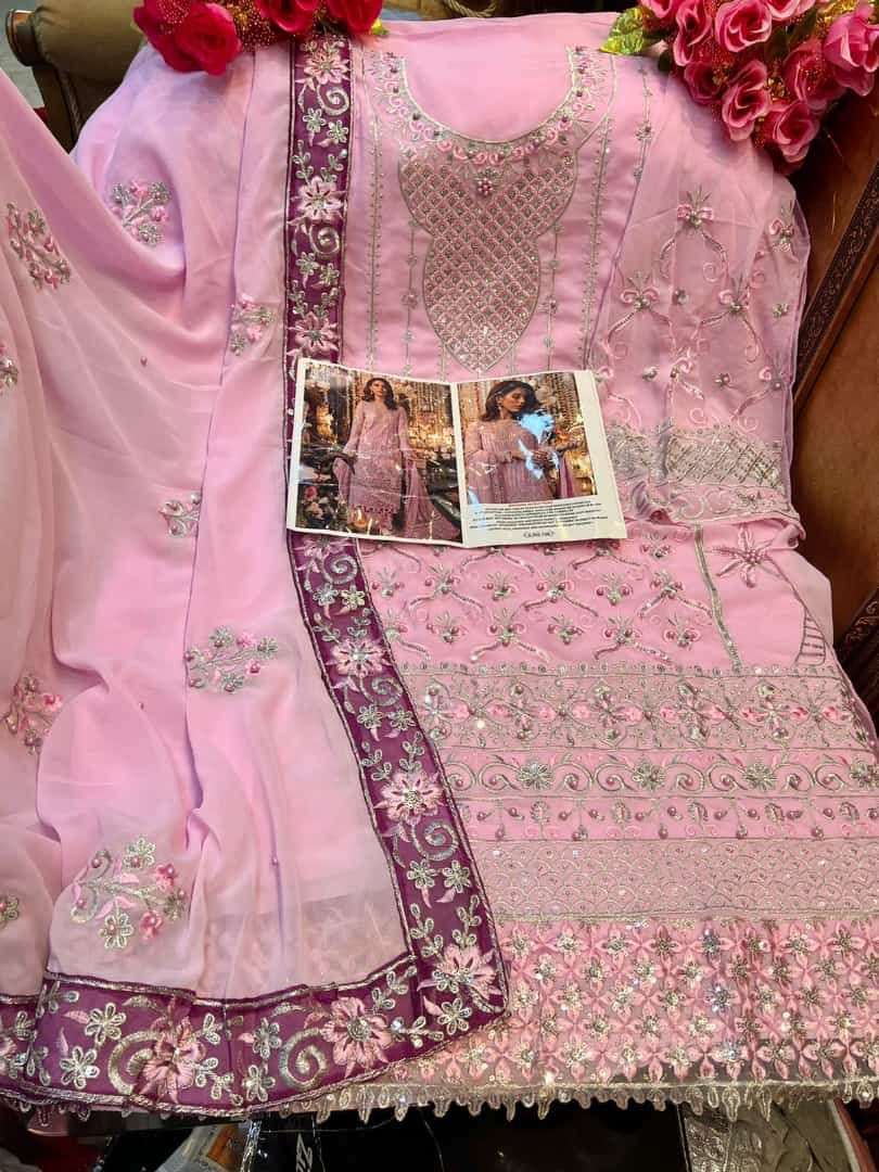 ELAF HIT DESIGN 158 BY ELAAF PAKISTANI SUITS BEAUTIFUL FANCY COLORFUL STYLISH PARTY WEAR & OCCASIONAL WEAR FAUX GEORGETTE EMBROIDERY DRESSES AT WHOLESALE PRICE