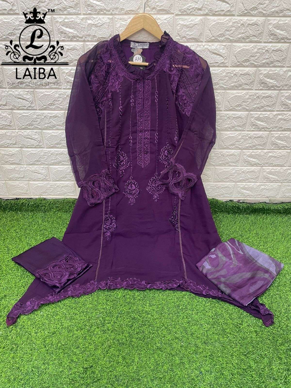 Am Vol-131 By Laiba 01 To 04 Series Pakistani Suits Beautiful Fancy Colorful Stylish Party Wear & Occasional Wear Pure Georgette Embroidered Dresses At Wholesale Price