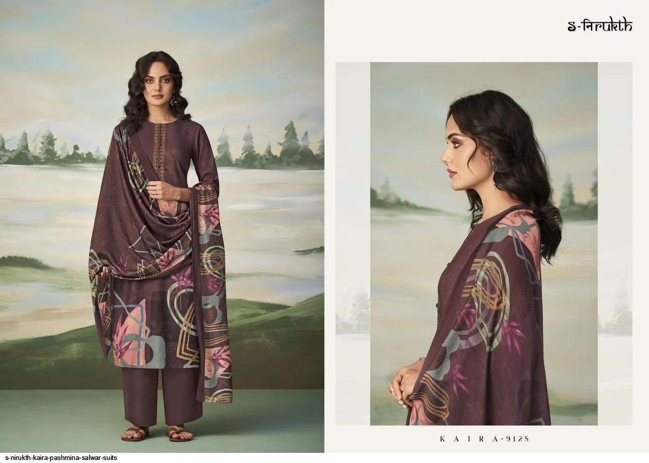 KAIRA BY S-NIRUKTH INDIAN SUITS BEAUTIFUL FANCY COLORFUL STYLISH PARTY WEAR & OCCASIONAL WEAR PASHMINA PRINT DRESSES AT WHOLESALE PRICE