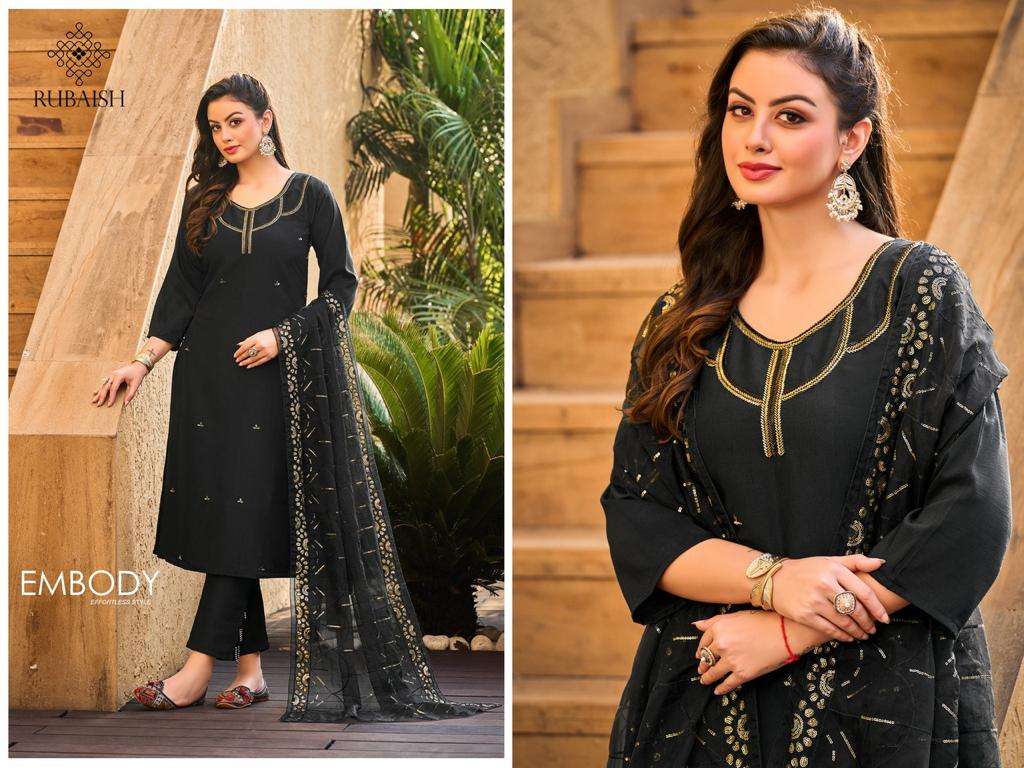 DEVI BY RUBAISH 1001 TO 1005 SERIES BEAUTIFUL SUITS COLORFUL STYLISH FANCY CASUAL WEAR & ETHNIC WEAR CHINNON DRESSES AT WHOLESALE PRICE