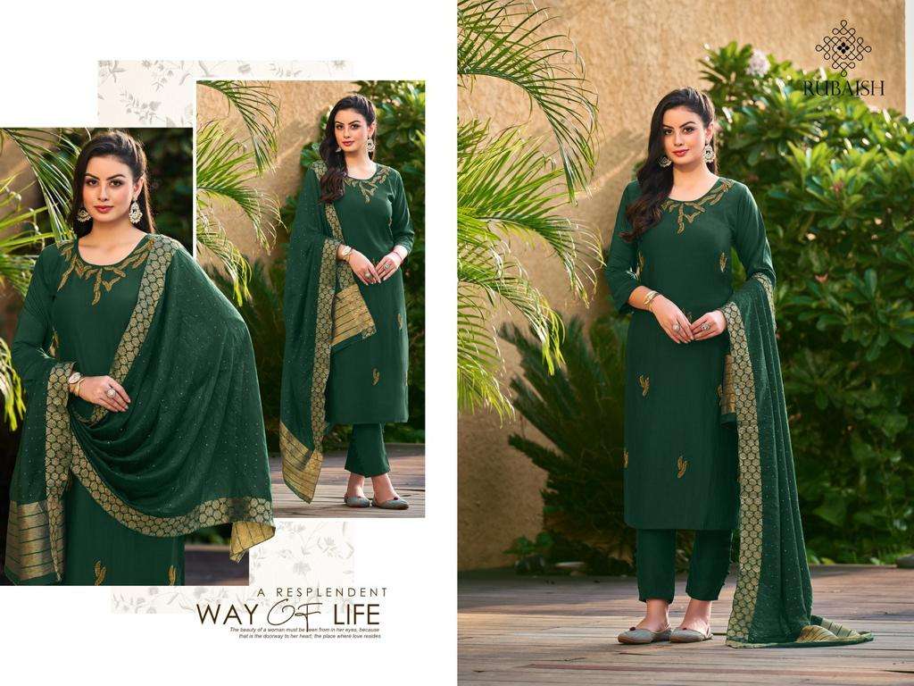 DEVI BY RUBAISH 1001 TO 1005 SERIES BEAUTIFUL SUITS COLORFUL STYLISH FANCY CASUAL WEAR & ETHNIC WEAR CHINNON DRESSES AT WHOLESALE PRICE