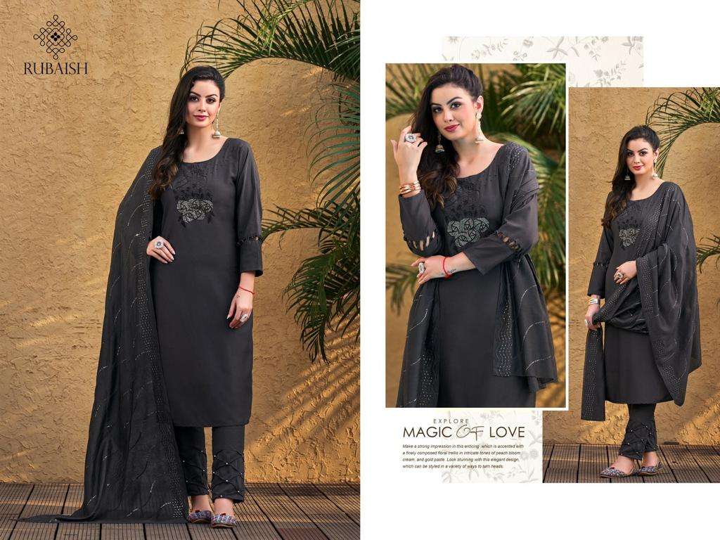 DEVI BY RUBAISH 1001 TO 1005 SERIES BEAUTIFUL SUITS COLORFUL STYLISH FANCY CASUAL WEAR & ETHNIC WEAR CHINNON DRESSES AT WHOLESALE PRICE