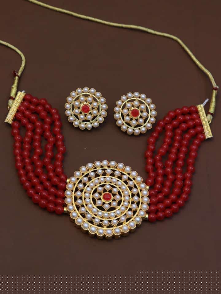 S-586 SERIES BY FASHID WHOLESALE 586 TO 590 SERIES TRADITIONAL ARTIFICIAL JEWELLERY FOR INDIAN ATTIRE AT EXCLUSIVE RANGE.