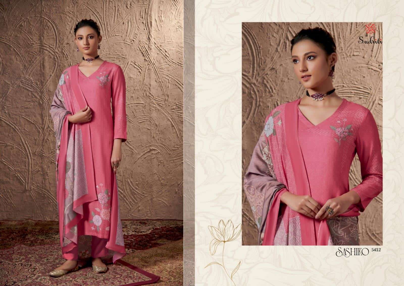 SASHIKO BY SUDRITI BEAUTIFUL SUITS COLORFUL STYLISH FANCY CASUAL WEAR & ETHNIC WEAR PASHMINA DIGITAL PRINT DRESSES AT WHOLESALE PRICE