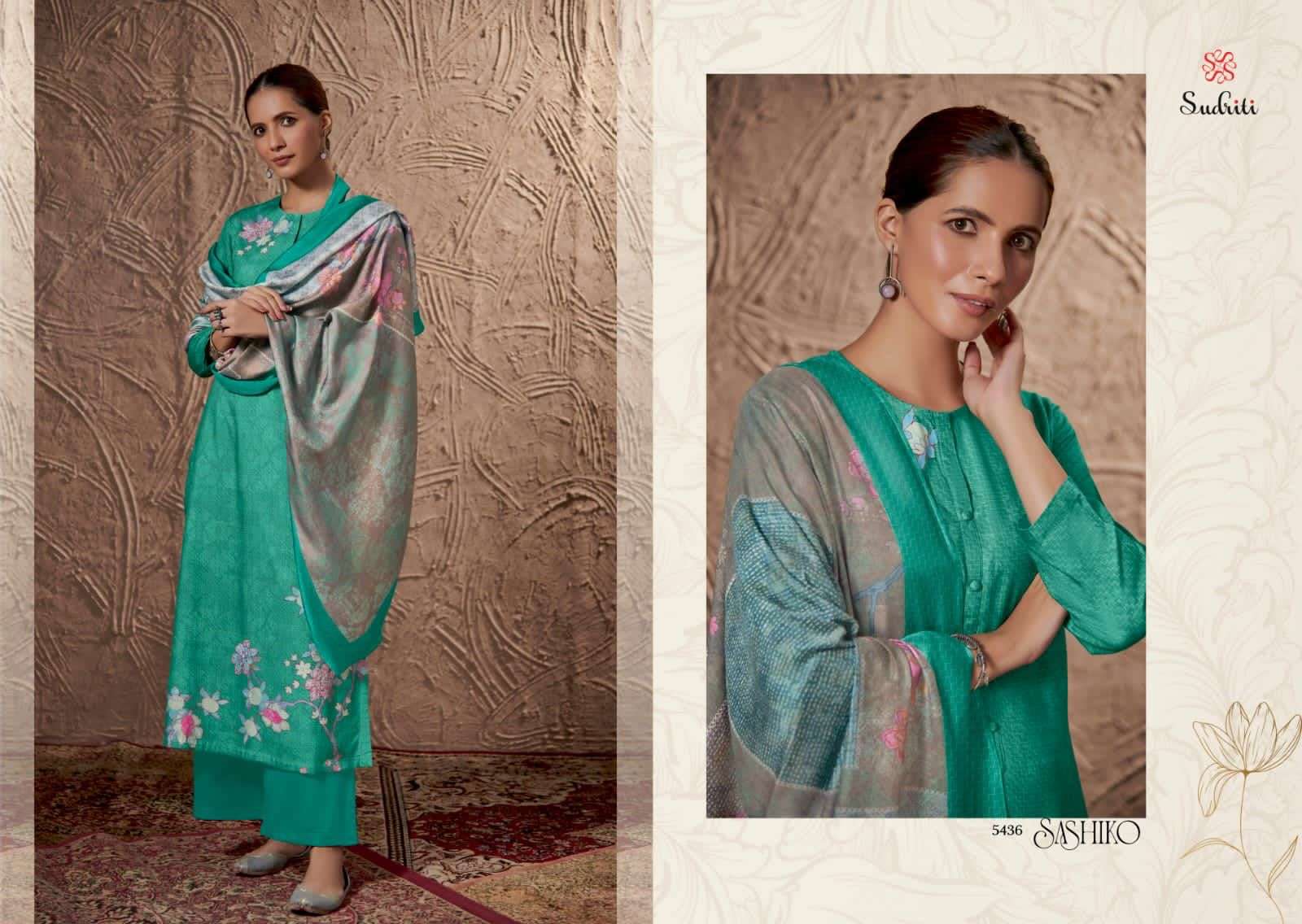 SASHIKO BY SUDRITI BEAUTIFUL SUITS COLORFUL STYLISH FANCY CASUAL WEAR & ETHNIC WEAR PASHMINA DIGITAL PRINT DRESSES AT WHOLESALE PRICE
