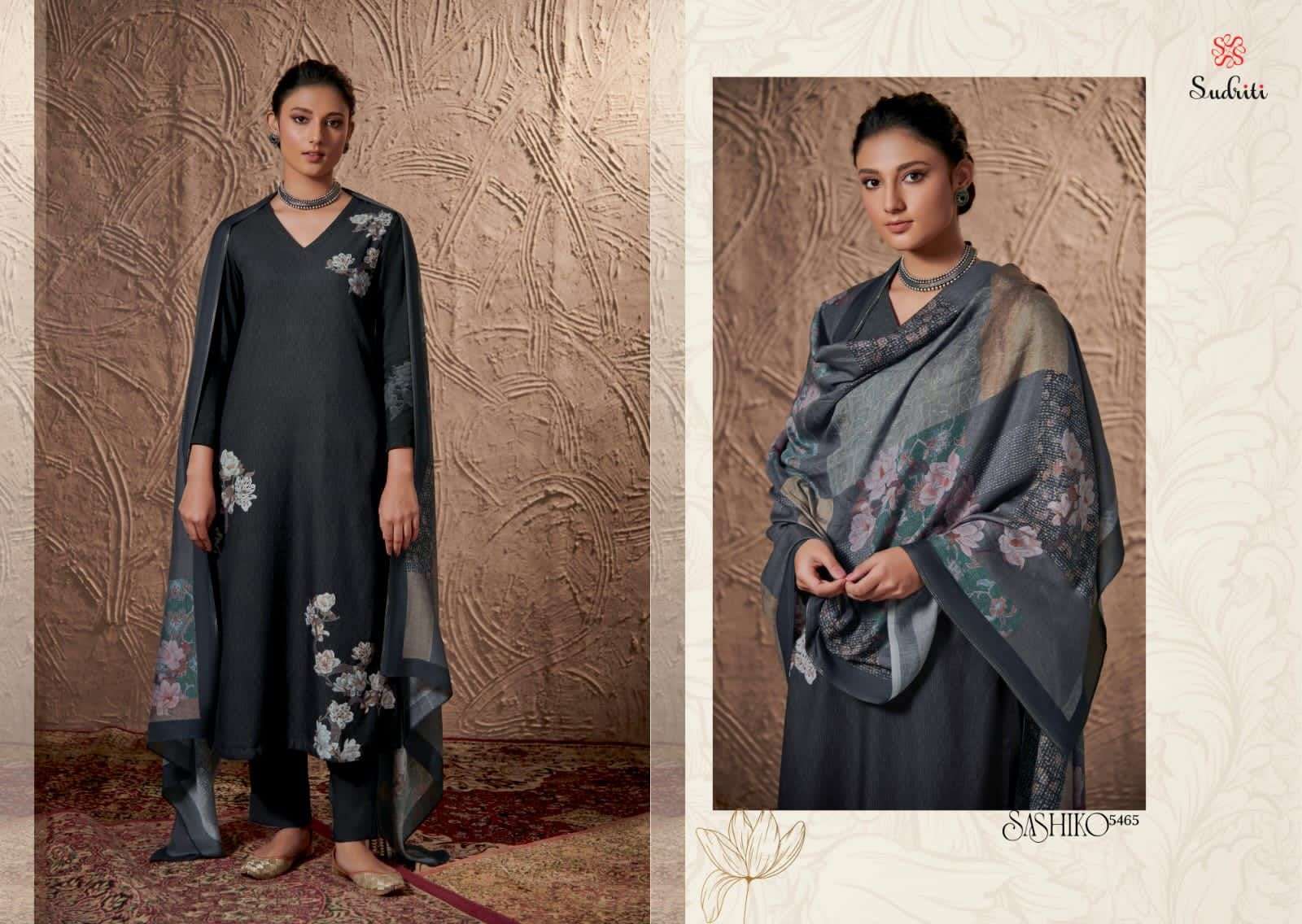 SASHIKO BY SUDRITI BEAUTIFUL SUITS COLORFUL STYLISH FANCY CASUAL WEAR & ETHNIC WEAR PASHMINA DIGITAL PRINT DRESSES AT WHOLESALE PRICE