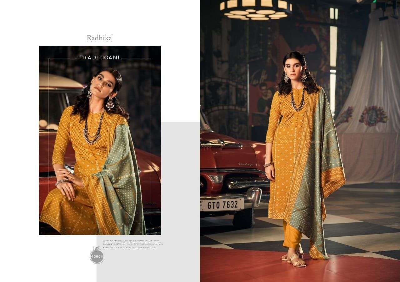 BANDISH BY SUMYRA 43001 TO 43008 SERIES SUITS BEAUTIFUL FANCY COLORFUL STYLISH PARTY WEAR & OCCASIONAL WEAR PURE PASHMINA PRINT DRESSES AT WHOLESALE PRICE