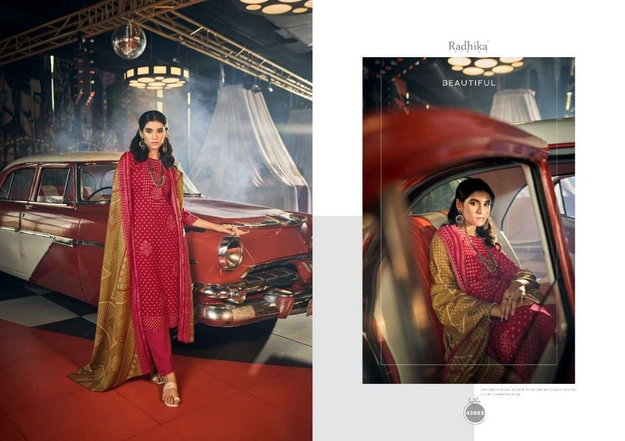 BANDISH BY SUMYRA 43001 TO 43008 SERIES SUITS BEAUTIFUL FANCY COLORFUL STYLISH PARTY WEAR & OCCASIONAL WEAR PURE PASHMINA PRINT DRESSES AT WHOLESALE PRICE