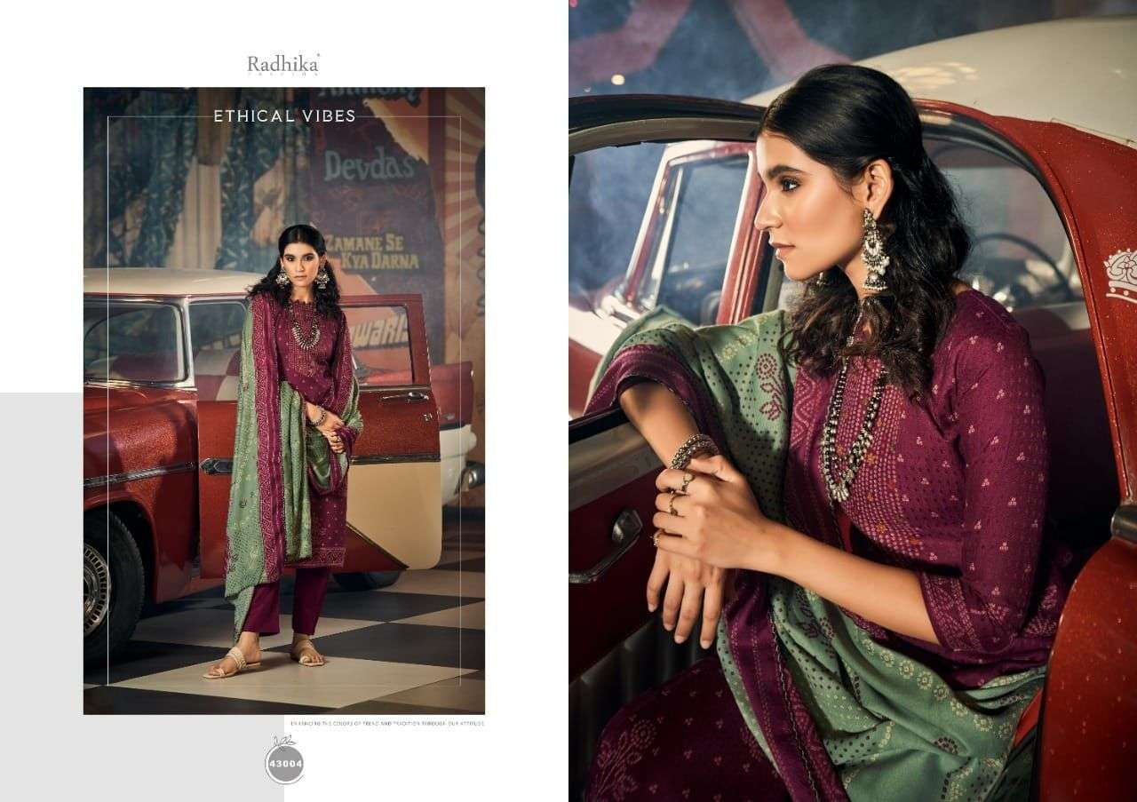 BANDISH BY SUMYRA 43001 TO 43008 SERIES SUITS BEAUTIFUL FANCY COLORFUL STYLISH PARTY WEAR & OCCASIONAL WEAR PURE PASHMINA PRINT DRESSES AT WHOLESALE PRICE