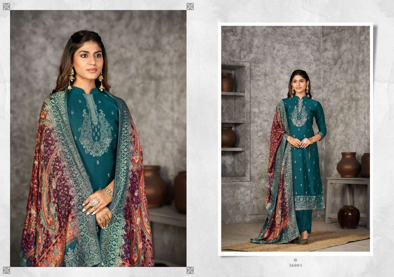 NAZREEN VOL-6 BY NISHANT FASHION 36001 TO 36006 SERIES BEAUTIFUL SUITS COLORFUL STYLISH FANCY CASUAL WEAR & ETHNIC WEAR PURE PASHMINA JACQUARD DRESSES AT WHOLESALE PRICE