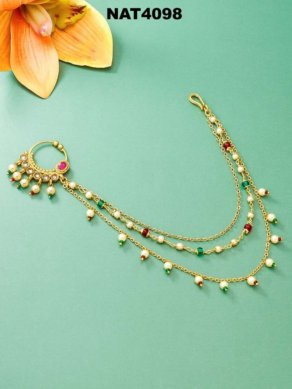 NAT 4096 SERIES BY FASHID WHOLESALE 4096 TO 4103 SERIES TRADITIONAL IMITATION JEWELLERY FOR INDIAN ATTIRE AT EXCLUSIVE RANGE.