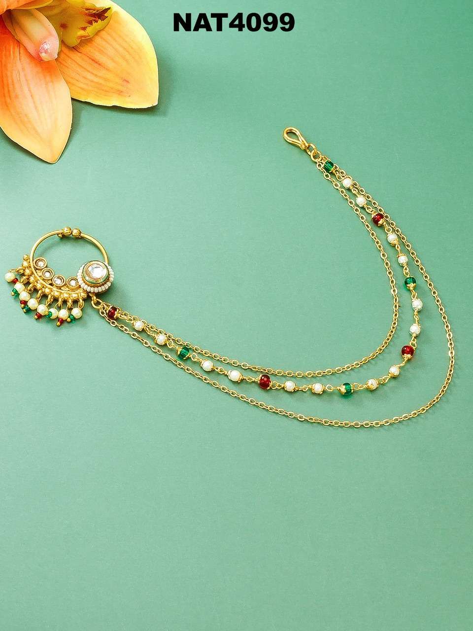 NAT 4096 SERIES BY FASHID WHOLESALE 4096 TO 4103 SERIES TRADITIONAL IMITATION JEWELLERY FOR INDIAN ATTIRE AT EXCLUSIVE RANGE.