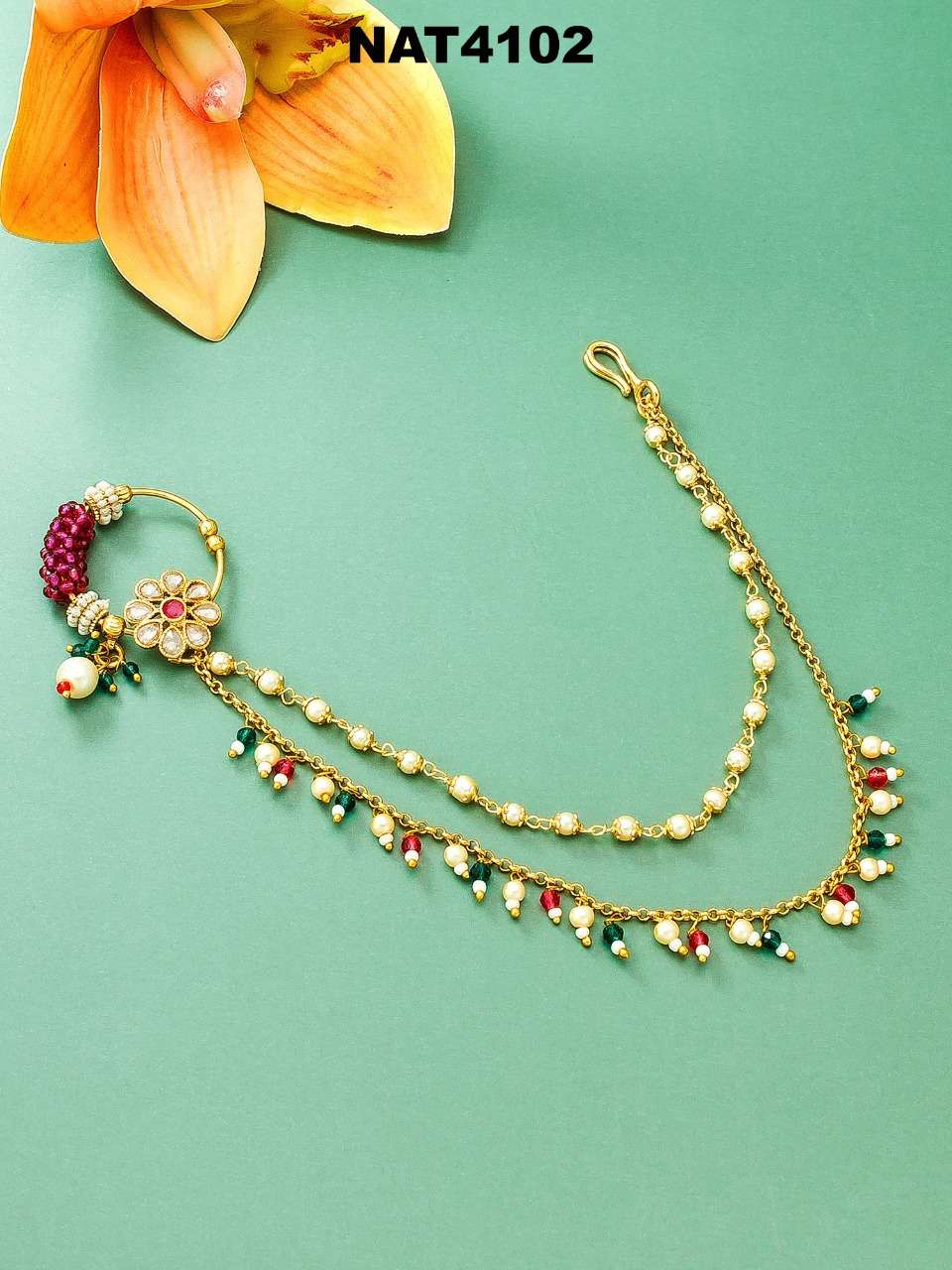 NAT 4096 SERIES BY FASHID WHOLESALE 4096 TO 4103 SERIES TRADITIONAL IMITATION JEWELLERY FOR INDIAN ATTIRE AT EXCLUSIVE RANGE.