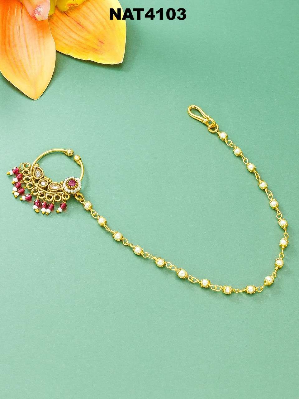 NAT 4096 SERIES BY FASHID WHOLESALE 4096 TO 4103 SERIES TRADITIONAL IMITATION JEWELLERY FOR INDIAN ATTIRE AT EXCLUSIVE RANGE.