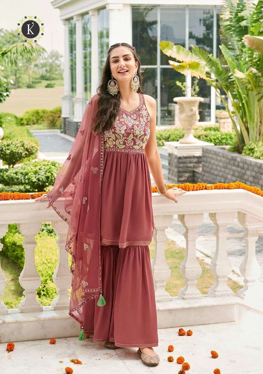 Zoya By Kalki 33001 To 33004 Series Beautiful Stylish Sharara Suits Fancy Colorful Casual Wear & Ethnic Wear & Ready To Wear Pure Viscose Satin Silk Embroidered Dresses At Wholesale Price
