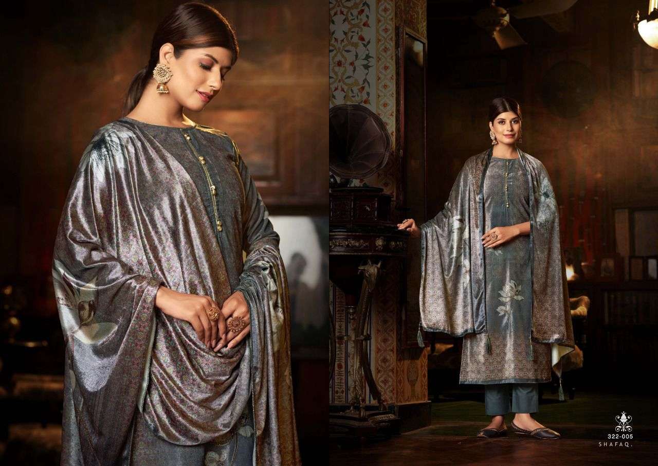 SHAFAQ BY SARGAM PRINTS 322-001 TO 322-006 SERIES BEAUTIFUL STYLISH SUITS FANCY COLORFUL CASUAL WEAR & ETHNIC WEAR & READY TO WEAR PREMIUM VELVET DIGITAL PRINT WITH WORK DRESSES AT WHOLESALE PRICE