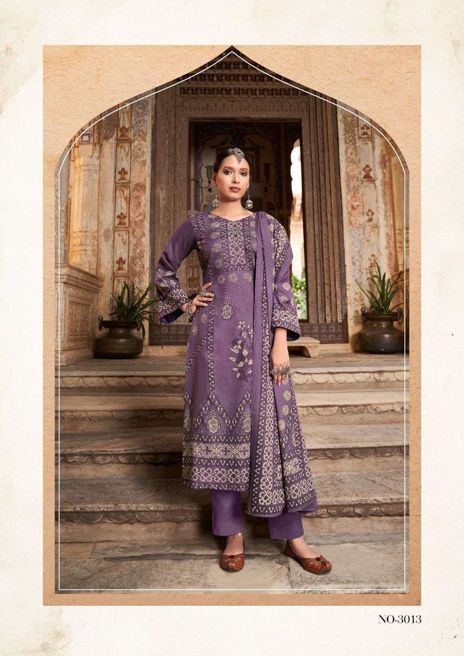 ALISHA VOL-3 BYLEVISHA 3013 TO 3020 SERIES BEAUTIFUL STYLISH SUITS FANCY COLORFUL CASUAL WEAR & ETHNIC WEAR & READY TO WEAR PURE PASHMINA JACQUARD DRESSES AT WHOLESALE PRICE