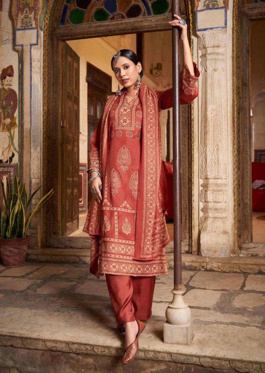 ALISHA VOL-3 BYLEVISHA 3013 TO 3020 SERIES BEAUTIFUL STYLISH SUITS FANCY COLORFUL CASUAL WEAR & ETHNIC WEAR & READY TO WEAR PURE PASHMINA JACQUARD DRESSES AT WHOLESALE PRICE