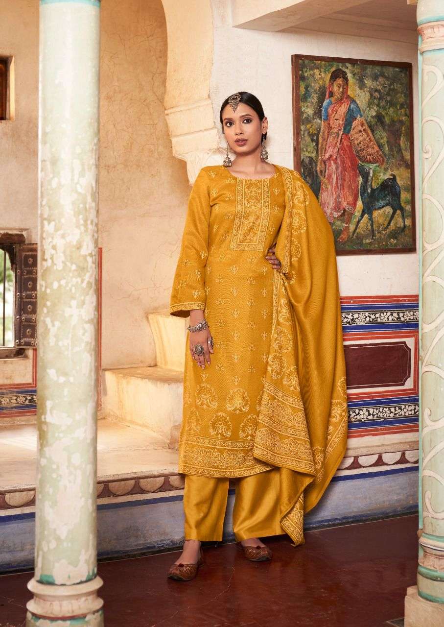 ALISHA VOL-3 BYLEVISHA 3013 TO 3020 SERIES BEAUTIFUL STYLISH SUITS FANCY COLORFUL CASUAL WEAR & ETHNIC WEAR & READY TO WEAR PURE PASHMINA JACQUARD DRESSES AT WHOLESALE PRICE