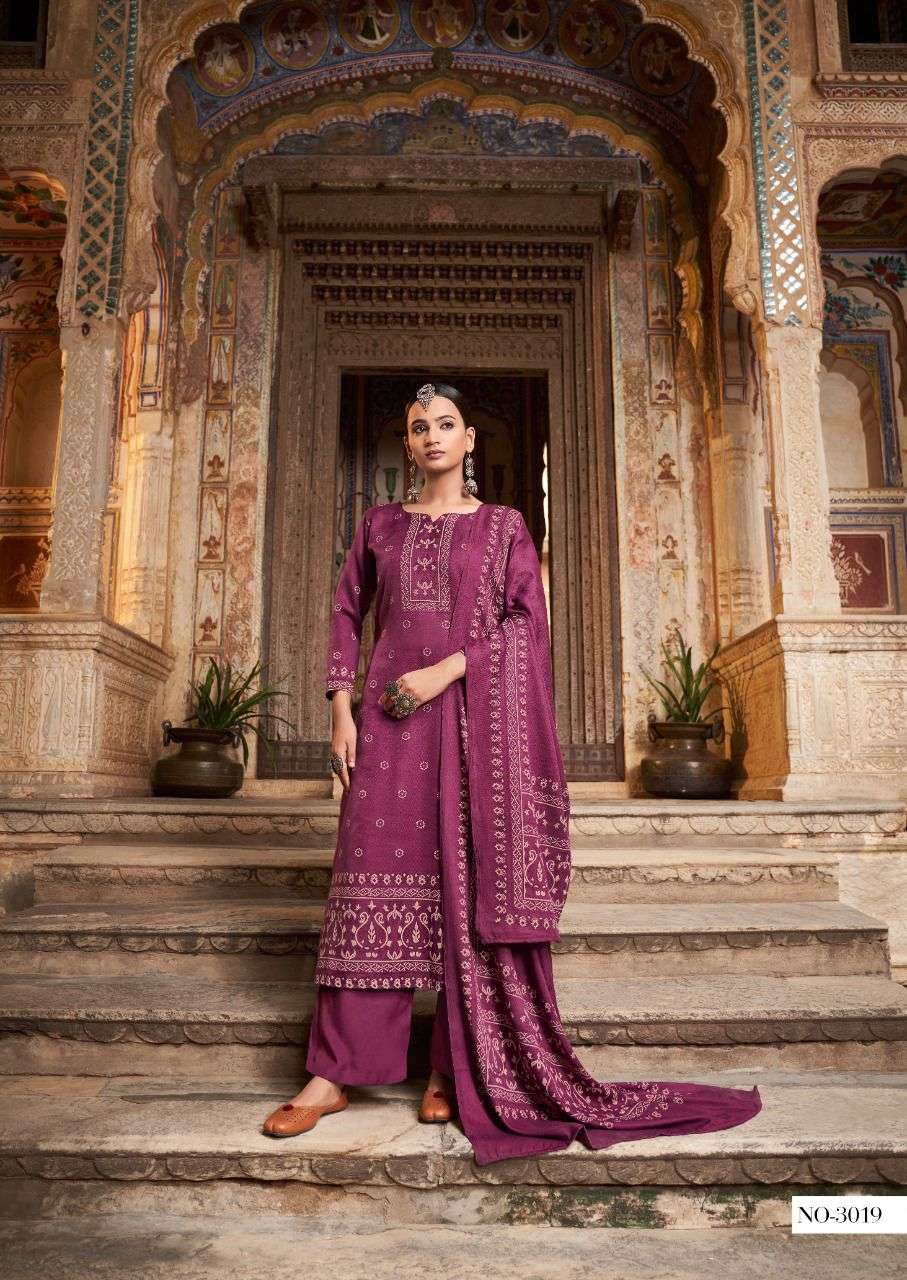 ALISHA VOL-3 BYLEVISHA 3013 TO 3020 SERIES BEAUTIFUL STYLISH SUITS FANCY COLORFUL CASUAL WEAR & ETHNIC WEAR & READY TO WEAR PURE PASHMINA JACQUARD DRESSES AT WHOLESALE PRICE