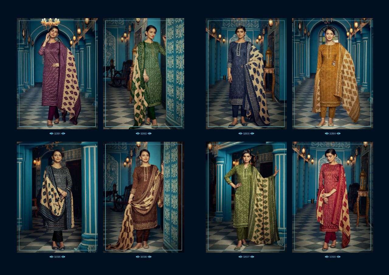 KOHINOOR BY SARGAM PRINTS 32501 TO 32508 SERIES BEAUTIFUL SUITS COLORFUL STYLISH FANCY CASUAL WEAR & ETHNIC WEAR PURE PASHMINA PRINT DRESSES AT WHOLESALE PRICE