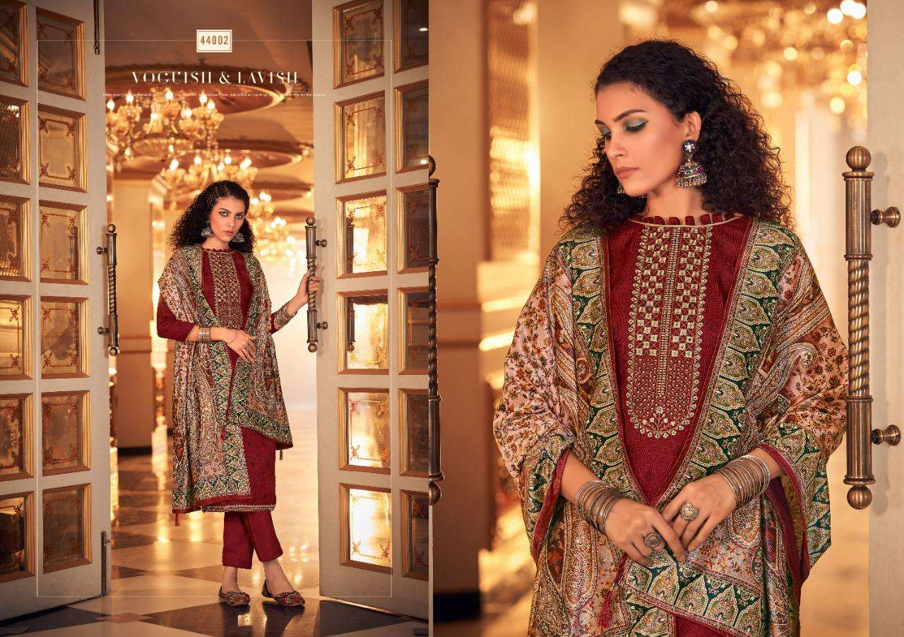 SUJAAN VOL-2 BY SIYONI 44001 TO 44008 SERIES BEAUTIFUL SUITS COLORFUL STYLISH FANCY CASUAL WEAR & ETHNIC WEAR PURE PASHMINA DIGITAL PRINT EMBROIDERED DRESSES AT WHOLESALE PRICE