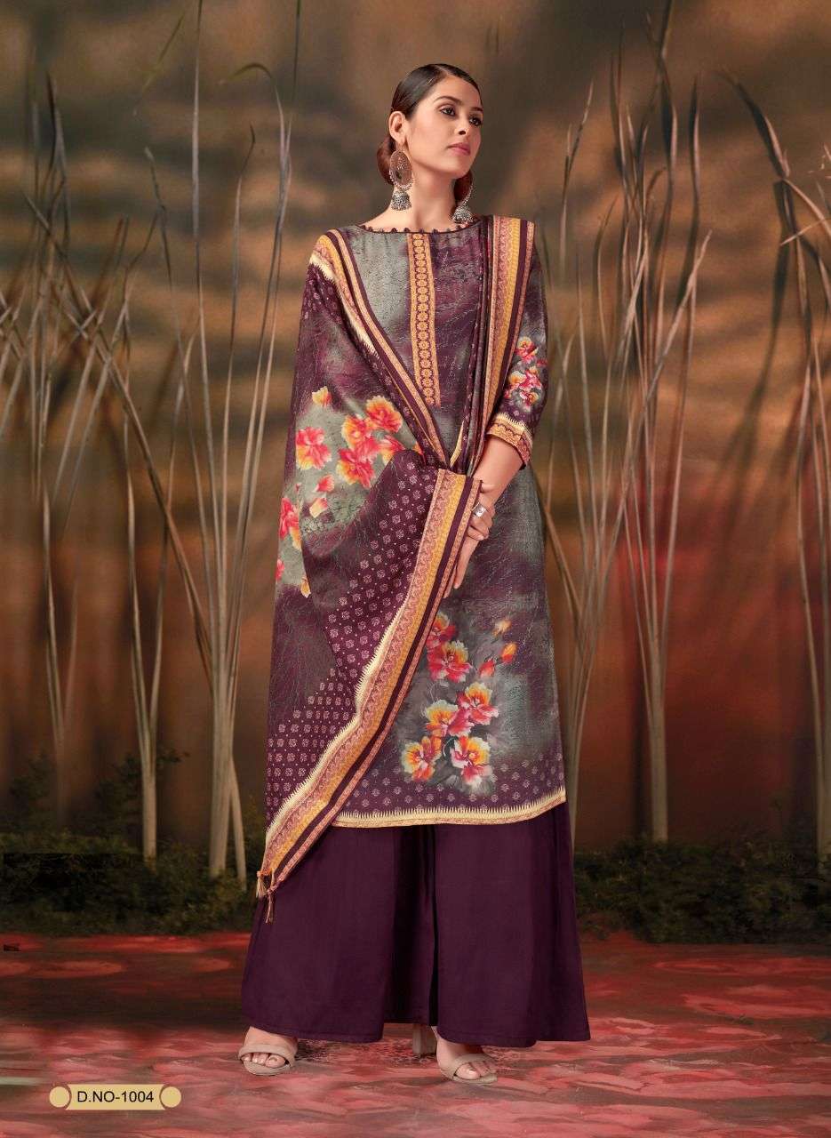 SHAHI LIBAS BY MK SUIT 1001 TO 1010 SERIES BEAUTIFUL SUITS COLORFUL STYLISH FANCY CASUAL WEAR & ETHNIC WEAR PREMIUM PASHMINA PRINT DRESSES AT WHOLESALE PRICE
