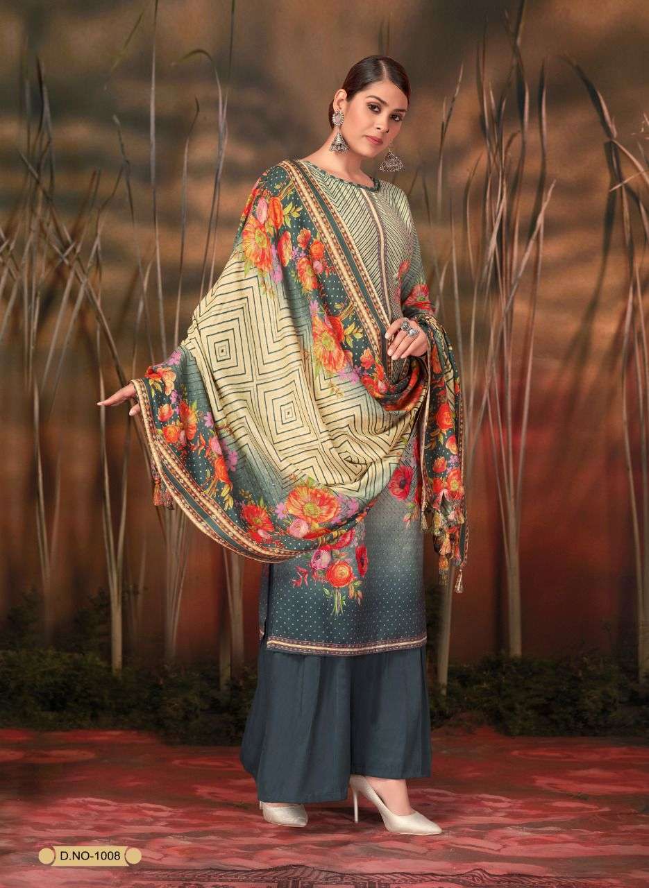 SHAHI LIBAS BY MK SUIT 1001 TO 1010 SERIES BEAUTIFUL SUITS COLORFUL STYLISH FANCY CASUAL WEAR & ETHNIC WEAR PREMIUM PASHMINA PRINT DRESSES AT WHOLESALE PRICE