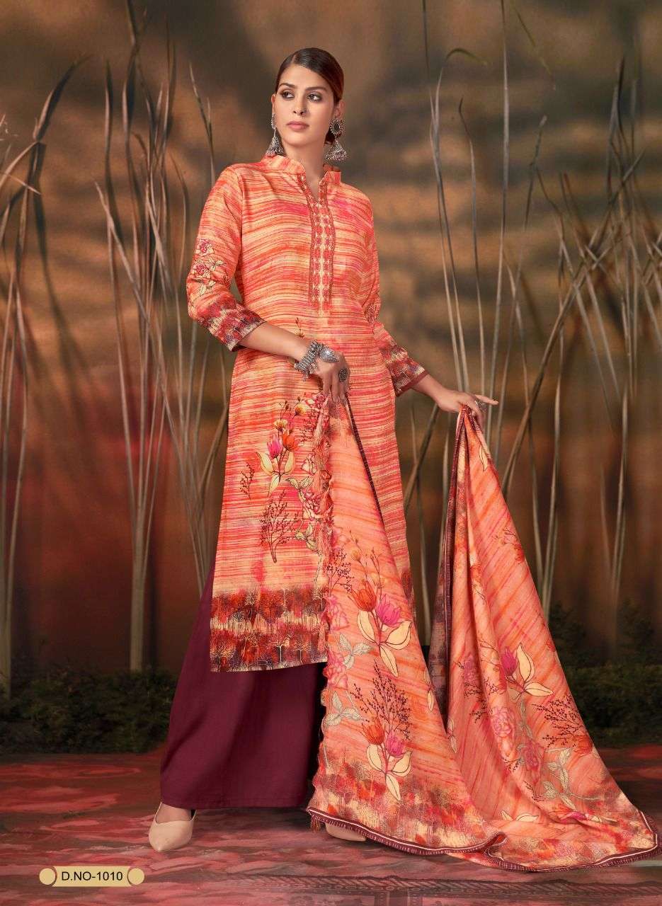 SHAHI LIBAS BY MK SUIT 1001 TO 1010 SERIES BEAUTIFUL SUITS COLORFUL STYLISH FANCY CASUAL WEAR & ETHNIC WEAR PREMIUM PASHMINA PRINT DRESSES AT WHOLESALE PRICE