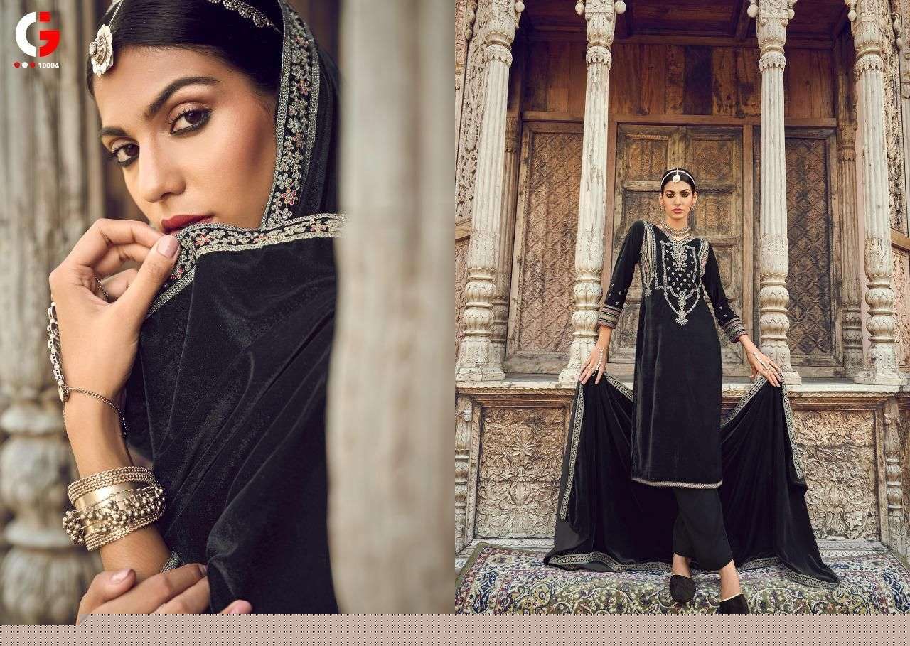 Carnation By Gull Jee 1001 To 1006 Series Beautiful Suits Colorful Stylish Fancy Casual Wear & Ethnic Wear Velvet Embroidered Dresses At Wholesale Price