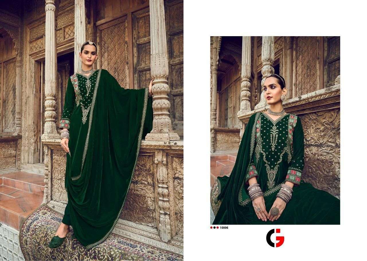 Carnation By Gull Jee 1001 To 1006 Series Beautiful Suits Colorful Stylish Fancy Casual Wear & Ethnic Wear Velvet Embroidered Dresses At Wholesale Price