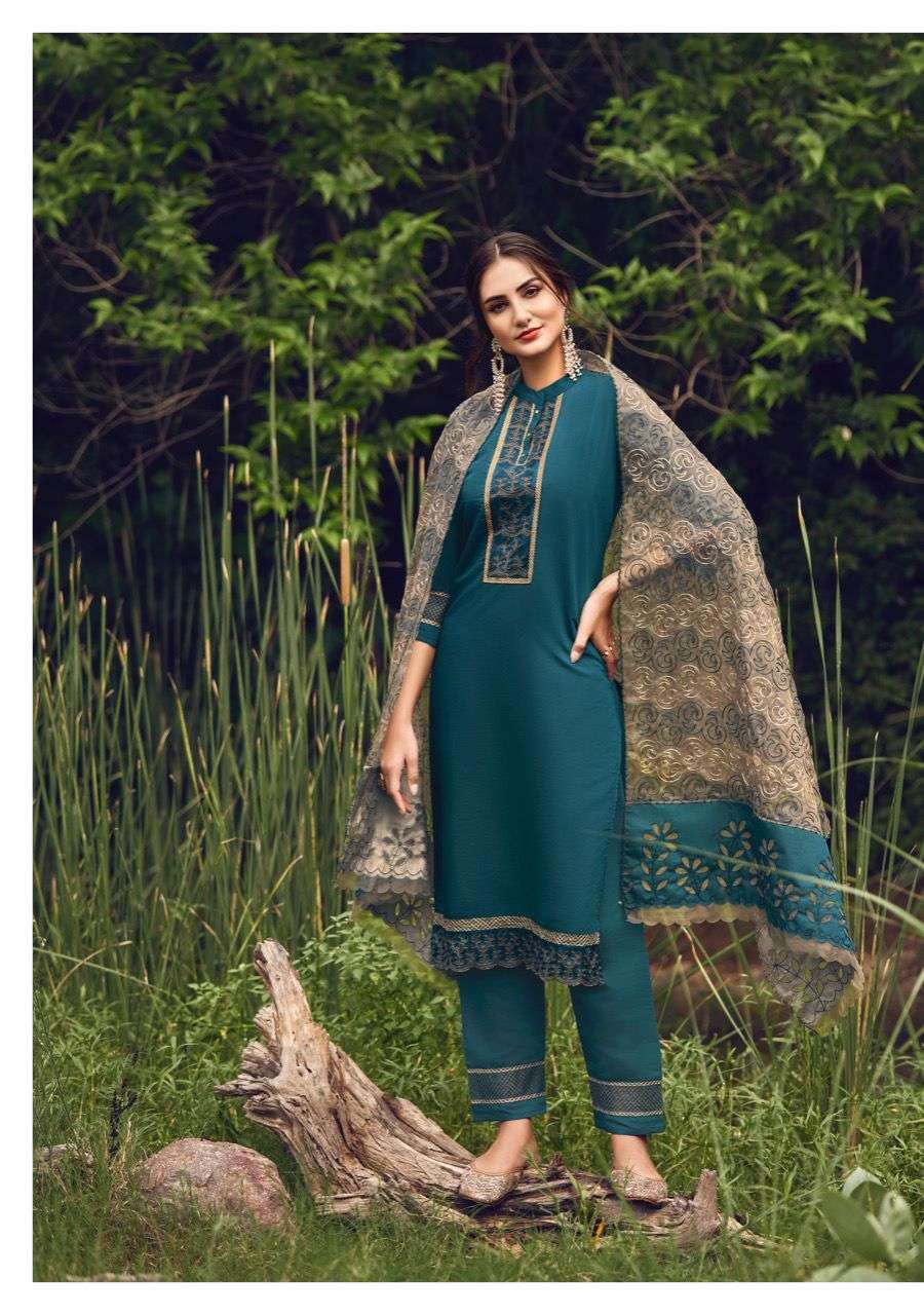 NYRA BY KALKI 34001 TO 34006 DESIGNER SUITS BEAUTIFUL FANCY STYLISH COLORFUL PARTY WEAR & OCCASIONAL WEAR PURE VISCOSE SILK EMBROIDERY DRESSES AT WHOLESALE PRICE