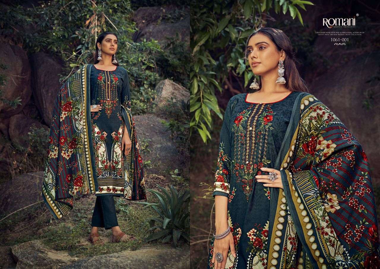 Maria B By Romani 1061-001 To 1061-010 Series Designer Festive Suits Beautiful Stylish Fancy Colorful Winter Wear & Ethnic Wear Collection Pure Pashmina Dresses At Wholesale Price