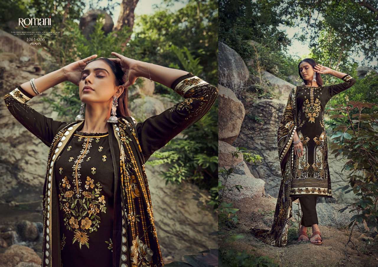 Maria B By Romani 1061-001 To 1061-010 Series Designer Festive Suits Beautiful Stylish Fancy Colorful Winter Wear & Ethnic Wear Collection Pure Pashmina Dresses At Wholesale Price
