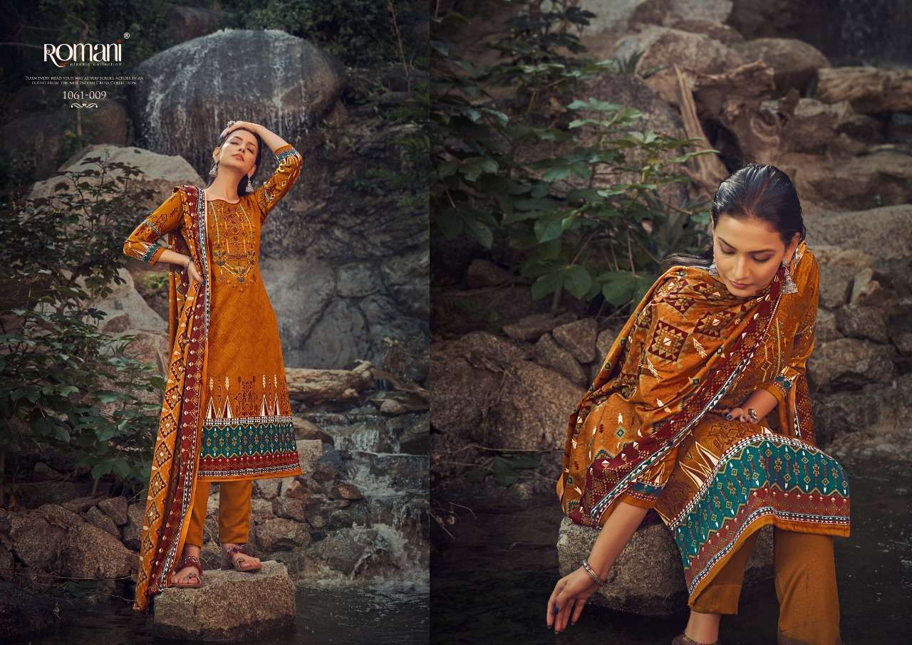 Maria B By Romani 1061-001 To 1061-010 Series Designer Festive Suits Beautiful Stylish Fancy Colorful Winter Wear & Ethnic Wear Collection Pure Pashmina Dresses At Wholesale Price