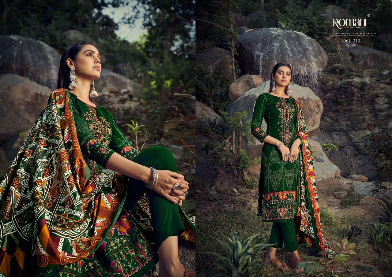 Maria B By Romani 1061-001 To 1061-010 Series Designer Festive Suits Beautiful Stylish Fancy Colorful Winter Wear & Ethnic Wear Collection Pure Pashmina Dresses At Wholesale Price