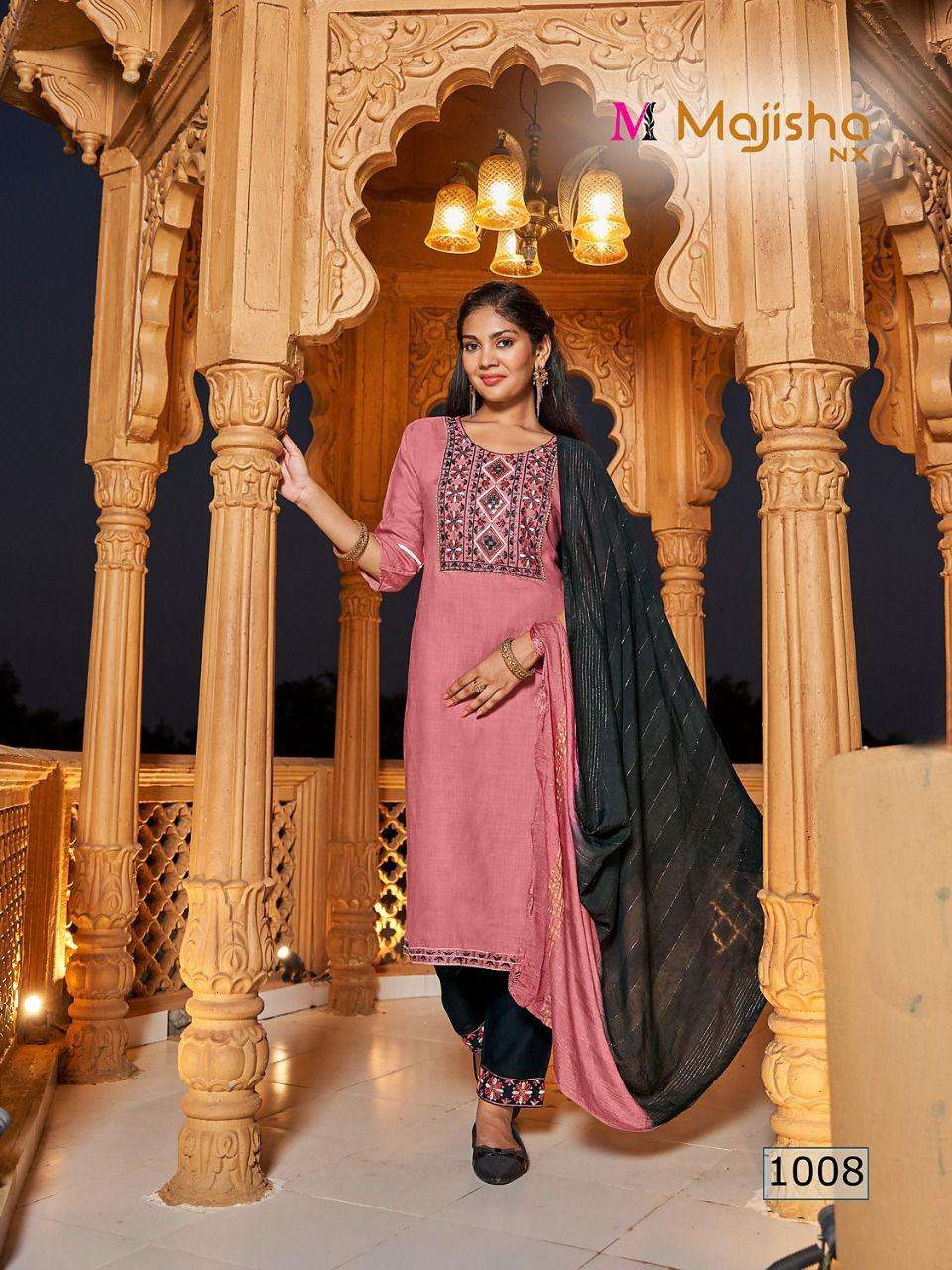 GOLMAAL BY MAJISHA NX 1001 TO 1008 SERIES BEAUTIFUL SUITS COLORFUL STYLISH FANCY CASUAL WEAR & ETHNIC WEAR RAYON SLUB EMBROIDERY DRESSES AT WHOLESALE PRICE