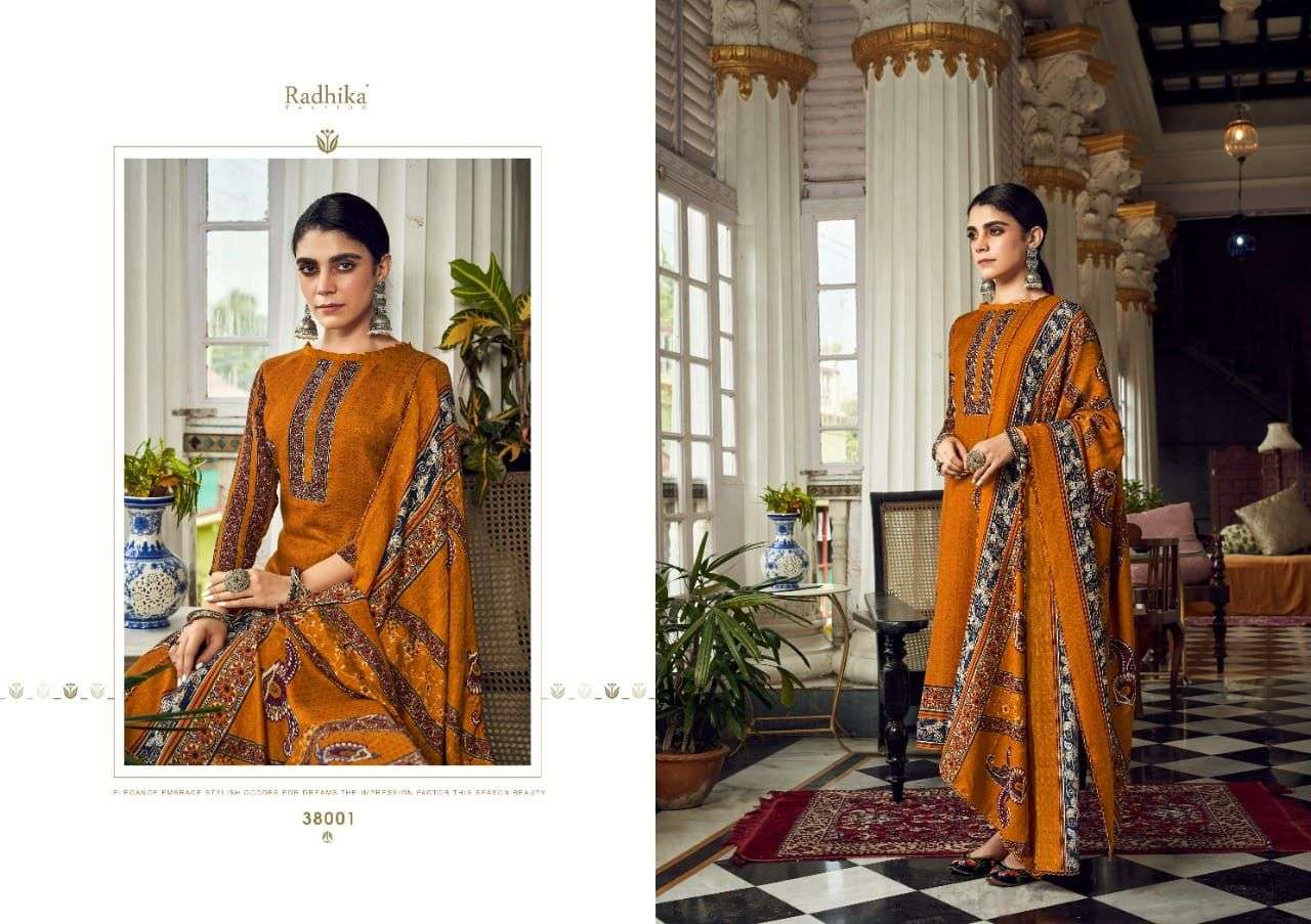 SONA BY SUMYRA 38001 TO 38008 SERIES BEAUTIFUL SUITS COLORFUL STYLISH FANCY CASUAL WEAR & ETHNIC WEAR PURE PASHMINA PRINT WITH WORK DRESSES AT WHOLESALE PRICE