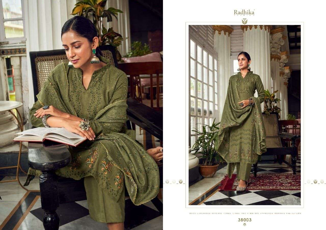 SONA BY SUMYRA 38001 TO 38008 SERIES BEAUTIFUL SUITS COLORFUL STYLISH FANCY CASUAL WEAR & ETHNIC WEAR PURE PASHMINA PRINT WITH WORK DRESSES AT WHOLESALE PRICE