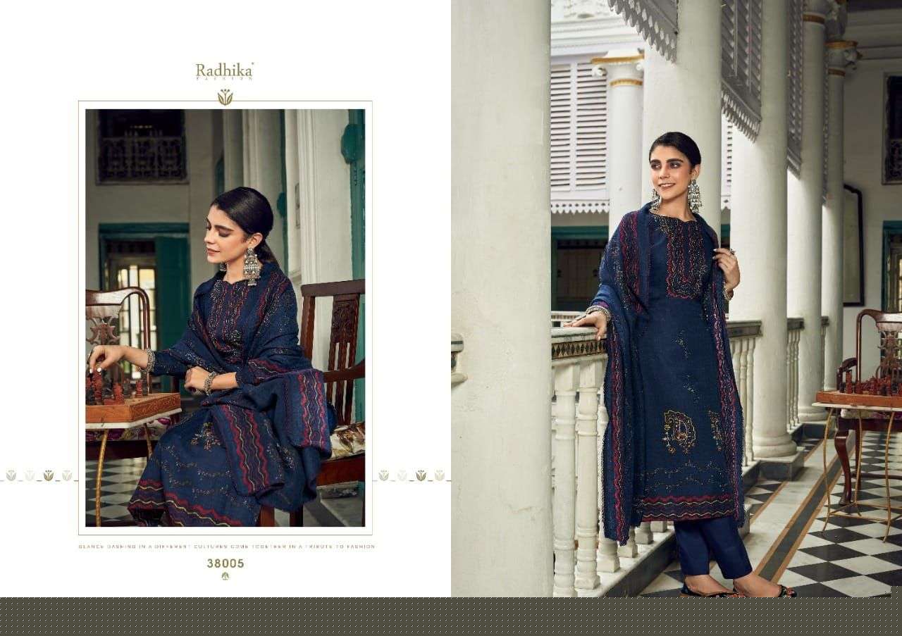 SONA BY SUMYRA 38001 TO 38008 SERIES BEAUTIFUL SUITS COLORFUL STYLISH FANCY CASUAL WEAR & ETHNIC WEAR PURE PASHMINA PRINT WITH WORK DRESSES AT WHOLESALE PRICE