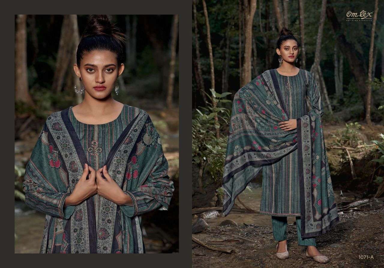 SHARVI BY OM TEX 1071-A TO 1071-D SERIES BEAUTIFUL SUITS COLORFUL STYLISH FANCY CASUAL WEAR & ETHNIC WEAR PASHMINA DIGITAL PRINT WITH WORK DRESSES AT WHOLESALE PRICE