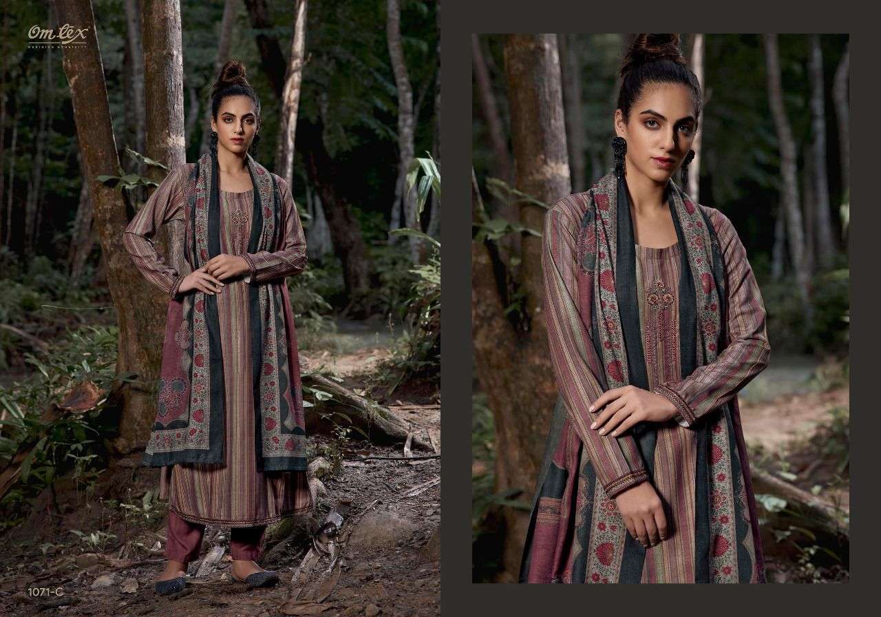 SHARVI BY OM TEX 1071-A TO 1071-D SERIES BEAUTIFUL SUITS COLORFUL STYLISH FANCY CASUAL WEAR & ETHNIC WEAR PASHMINA DIGITAL PRINT WITH WORK DRESSES AT WHOLESALE PRICE