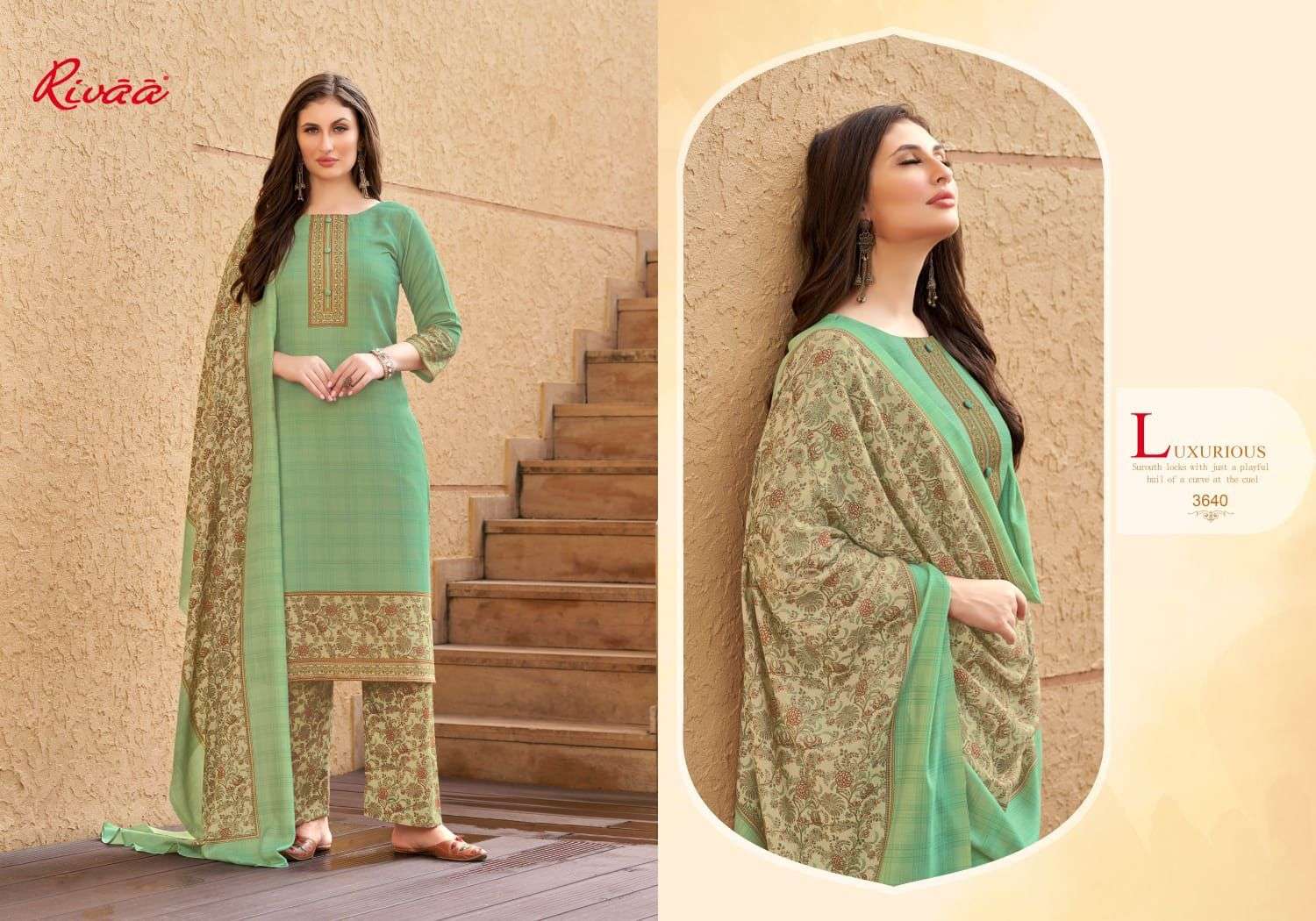 NIHAAR BY RIVAA 3636 TO 3642 SERIES BEAUTIFUL SUITS COLORFUL STYLISH FANCY CASUAL WEAR & ETHNIC WEAR PASHMINA DIGITAL PRINT DRESSES AT WHOLESALE PRICE