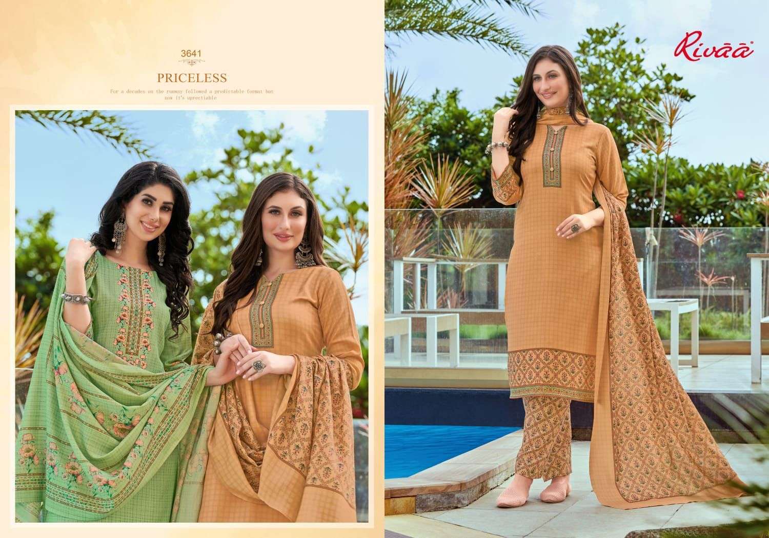 NIHAAR BY RIVAA 3636 TO 3642 SERIES BEAUTIFUL SUITS COLORFUL STYLISH FANCY CASUAL WEAR & ETHNIC WEAR PASHMINA DIGITAL PRINT DRESSES AT WHOLESALE PRICE