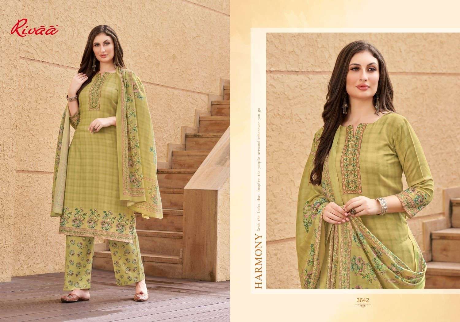 NIHAAR BY RIVAA 3636 TO 3642 SERIES BEAUTIFUL SUITS COLORFUL STYLISH FANCY CASUAL WEAR & ETHNIC WEAR PASHMINA DIGITAL PRINT DRESSES AT WHOLESALE PRICE