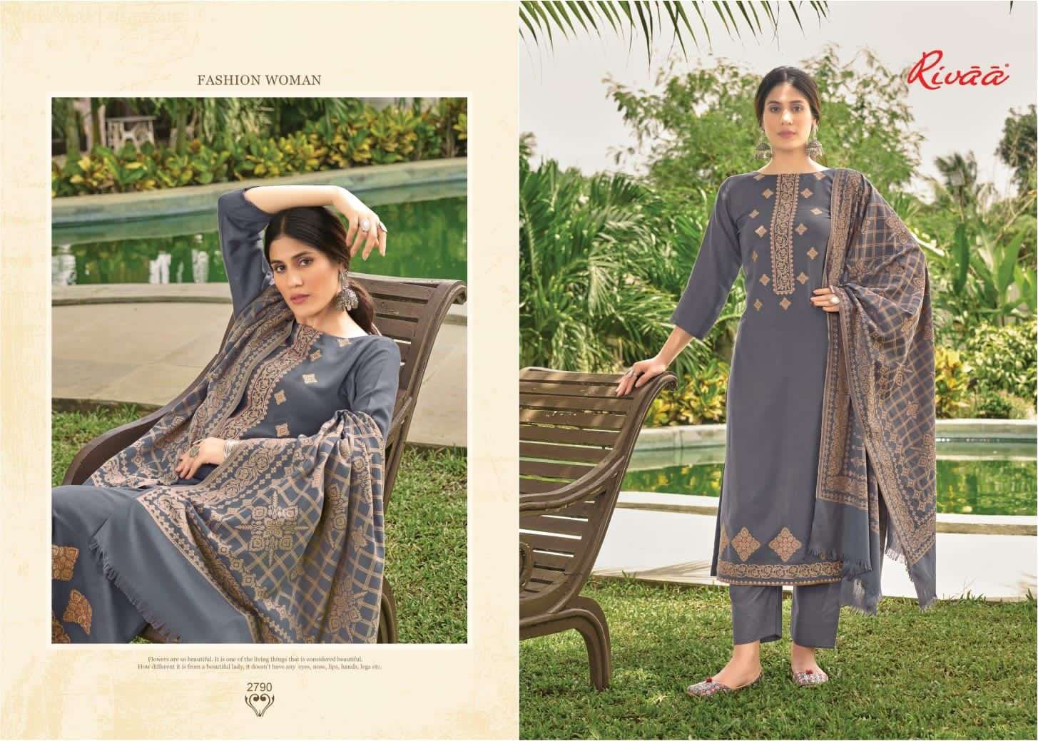 YASHIKA BY RIVAA 2786 TO 2792 SERIES BEAUTIFUL SUMMER COLLECTION PAKISATNI SUITS STYLISH FANCY COLORFUL CASUAL WEAR & ETHNIC WEAR HEAVY PASHMINA EMBROIDERED DRESSES AT WHOLESALE PRICE