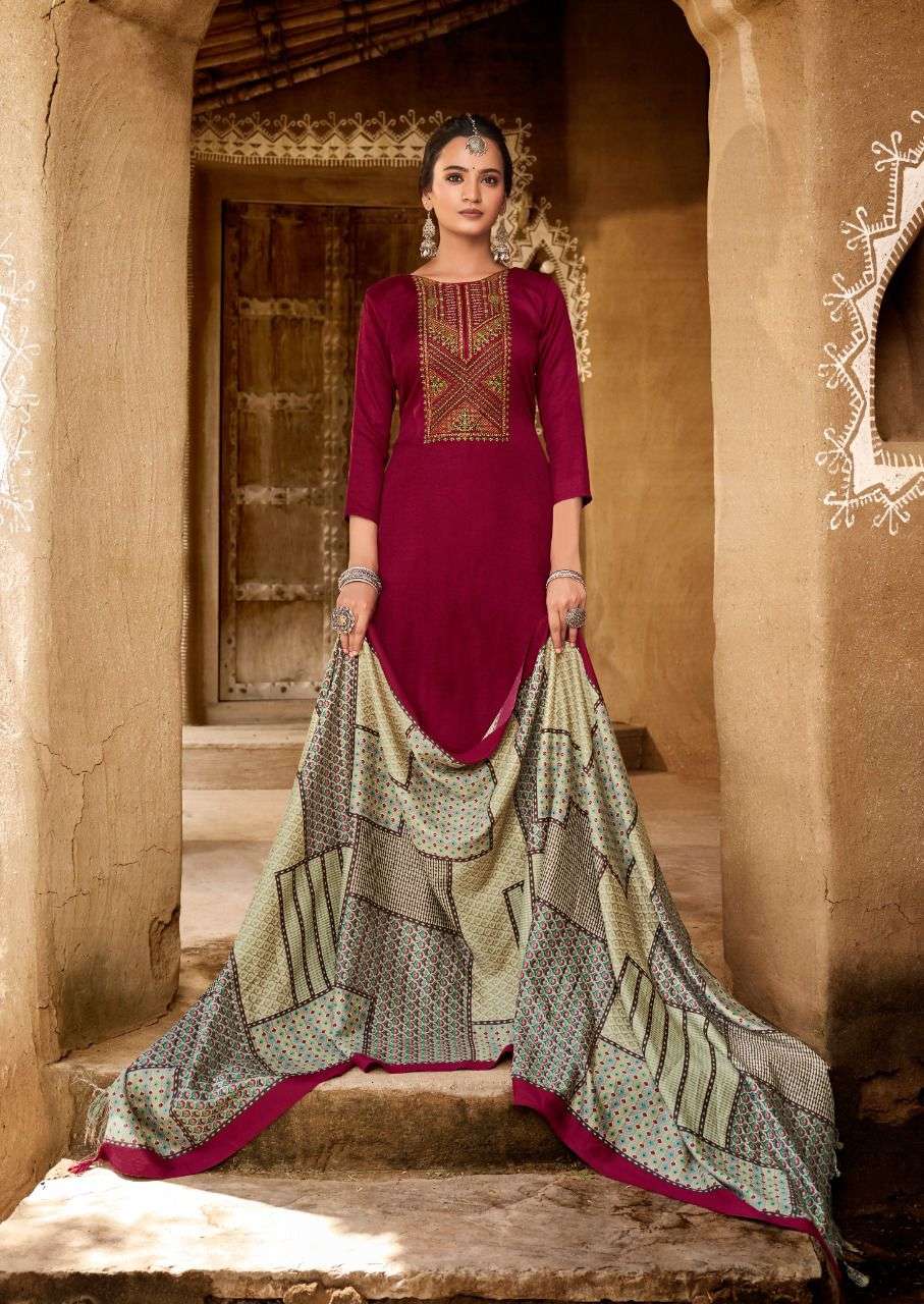 Naziya By Levisha 1013 To 1020 Series Beautiful Winter Suits Colorful Stylish Fancy Casual Wear & Ethnic Wear Pure Pashmina Embroidered Dresses At Wholesale Price